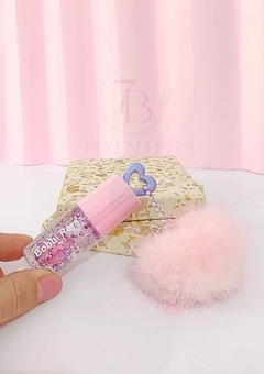 Gloss Labial Lip Oil Mágico com Pompom Coração - SHINY Bobbi Rara - na internet