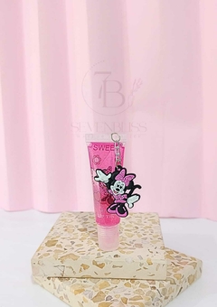 Lip Gloss Com Glitter e Pingente Modelo Minnie Hidratante Infantil Menina - comprar online