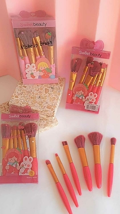 Kit Mini Pincéis Sweet beauty premium - 6un. - SevenBliss makeup