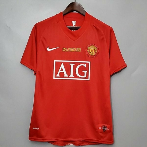 Camisa Retrô Man United Edição "Final da Champions League" 07/08 - Masculina - Modelo Torcedor - Vermelha