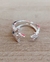Anillo ESTRELLAS regulable acero blanco