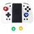 Controle Linyuvo KS42 Rgb Nintendo Switch + 4 Grip Mario