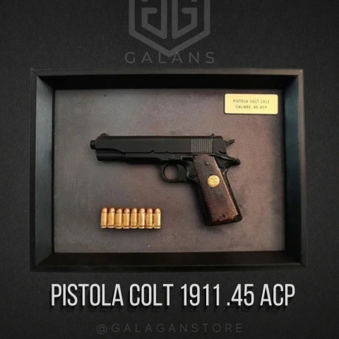 Quadro Decorativo Pistola Colt 1911 ACP