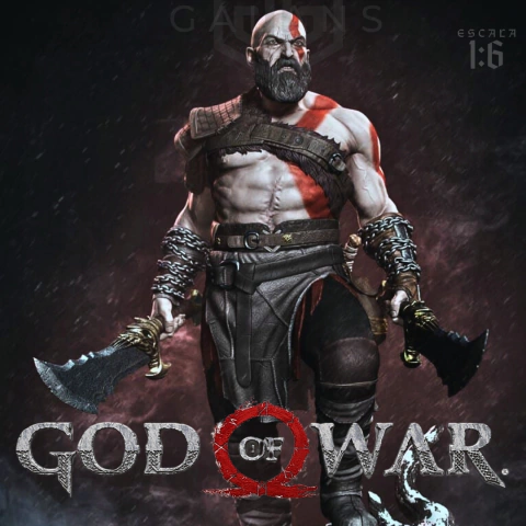 Estátua Colecionável Kratos - God of War 2018 / Escala 1:6
