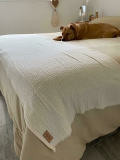 Pie de cama Gasa Crudo - comprar online