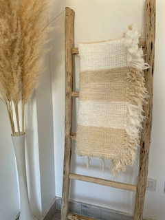 Alfombra rayas gruesas Beige - tienda online