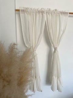 Cortinas cortas con volado - tienda online
