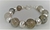 Pulsera de acero blanco y piedra natural ágata