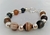 Pulsera de acero blanco y piedra natural ágata - comprar online
