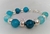 Pulsera de acero blanco y piedra natural ágata - IVI joyas y accesorios 