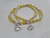 Pulsera de acero blanco y cristal de roca