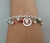 Pulsera de acero blanco y piedras naturales