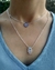 Collar doble con dijes con microcircones
