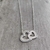 Collar corazon doble con microcircones