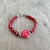 Pulseras de cristal de roca y dije de ceramica - comprar online