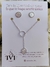 Conjunto collar corbatero circulo Acero Blanco y Nacar