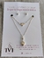Conjunto cadena doble corazon y aros