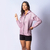 Jaqueta Corta Vento Feminina Lílas com Capuz Urban Class