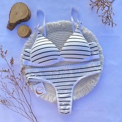 Conjunto Lina Rayado Blanco (C-741R) - comprar online