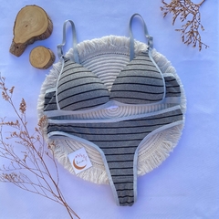 Conjunto Lina Rayado Gris (C-741R) - comprar online