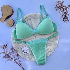 Conjunto Valentina Verde ALGODON (C-3098) - comprar online