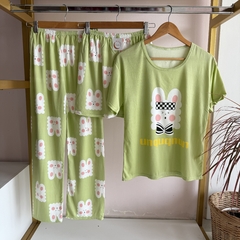 Pijama de 3 piezas Unq Verde (C-3277) - comprar online