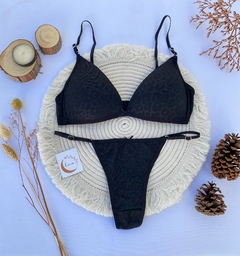 Conjunto Cami Soft Negro (C-920G) - comprar online