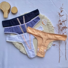 Packs x3 de less basicas con detalle (L923)