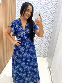 Vestido longo de amarrar