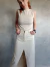 Pollera de jean color crema - tienda online