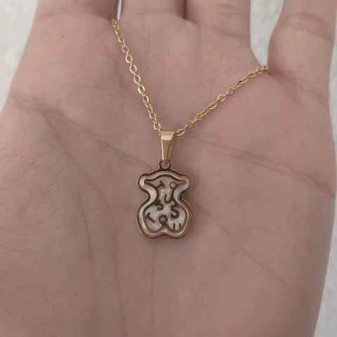 Collar Oso Iris - Acero inoxidable