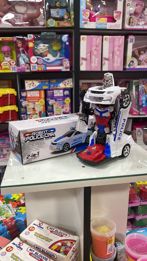 Carro Transformers - Policia Luz e Som