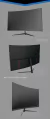 TUHUI-HD Monitor de computador curvo, tela de desktop do escritório, display LC - comprar online