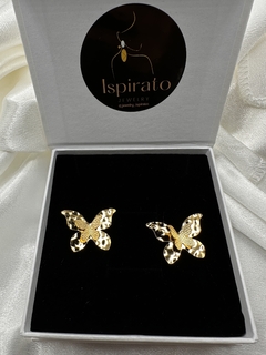Bronze butterfly earrings on internet