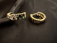 green crystal hoop