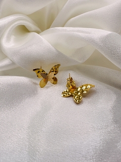 Bronze butterfly earrings - buy online