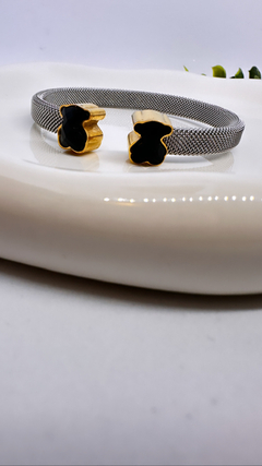 Bracelet with silver and gold transfers