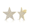 Stars and cristal gold plated earrings