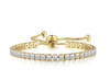 Diamond inspired gold plated bracelet