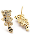 Tiger gold plated earrings