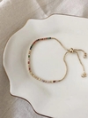 Adjustable multicolor 18k gold plated bracelet