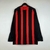 Camisa Manga Longa Milan Titular | 08/09 | Versão Retrô Masculino - Vermelha e Preta - comprar online