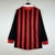 Camisa Manga Longa Milan Titular | 09/10 | Versão Retrô Masculino - Vermelha e Preta - comprar online