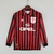 Camisa Manga Longa Milan Titular | 99/00 | Versão Retrô Masculino - Vermelha e Preta