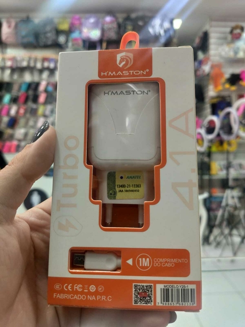 Carregador Rápido de Viagem Turbo H'maston Y25-3