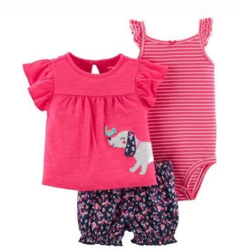 Conjunto Trio Verão Cachorro Carter's