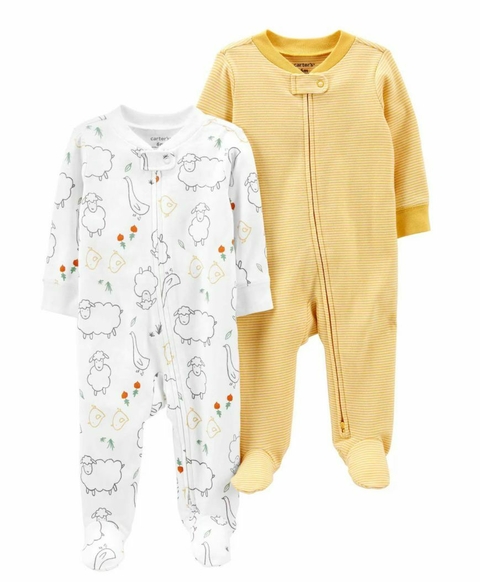 Kit Macacão Bebê Ovelha e Listras Carter´s