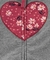 Conjunto Bebê Inverno Jaqueta Moletom Coração/Floral Capuz Carters - comprar online