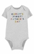 Body Cinza Bebê Manga Curta Daddy's First Carter's