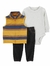 Conjunto Bebê Inverno Colete Listrado